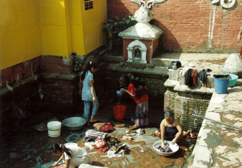 Öffentlicher Waschplatz in Bhaktapur